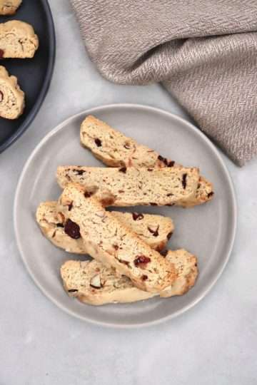 Biscottis aux canneberges et aux amandes vegan